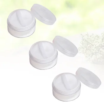 3Pcs Mini Polvo Suelto Cajas Portátiles de Maquillaje en Polvo Subpaquete Caso Cosmético de Viaje Botella con Hojaldre 20g
