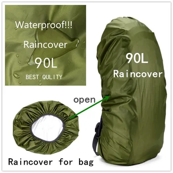 Cubierta de la lluvia mochila 90L Bolsa Impermeable de Camuflaje Táctico para Acampar al aire libre Senderismo Escalada de Polvo protector de lluvia