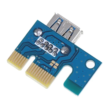 1PC USB 3.0 PCI-E 1X a 16X Cable de Extensión de Minería de datos PCI-E de Extendido de Línea de la Tarjeta de Adaptador de