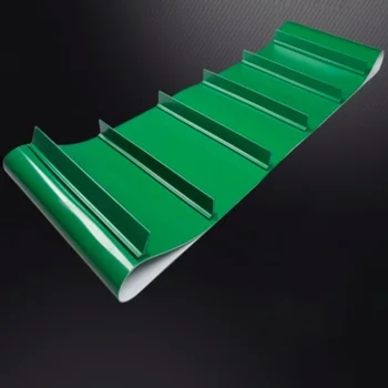 Perímetro:3000x200x3mm (Con Placa Deflectora)PVC Verde Escalada Ascensor cinta Transportadora