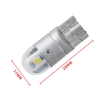 100PCS T10 W5W WY5W LED Bombilla de Señal de 3030 2 SMD Auto Cúpula de la Lectura de la Placa de la Licencia Luces de la Cúpula Interior de la Bombilla de luz Super Brillante Blanco 12V