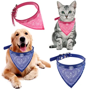 Ajustable Collar de Mascotas Pañuelo de la Mascota Pañuelo Impreso para Gatitos Gato Cachorro Collar Correa de Lazo para Mascotas Productos para Animales