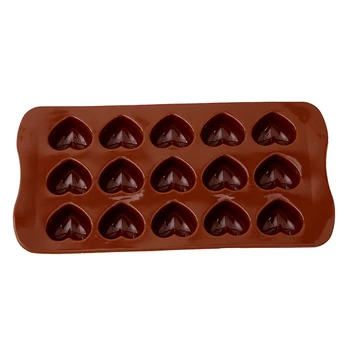 3D DIY Forma de Corazón de Silicona Moldes de Hielo, Chocolate, Jabón, pasta de azúcar del Caramelo de la Jalea de la Pastelería de la Barra de Jabón de los Moldes de la Cocina de la Hornada de la Torta del Molde
