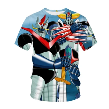 Animado de la Película Robot Mazinger Z Impreso en 3d T-shirt para Hombres Ropa de Moda T-shirt Niños Y Niñas Tops Niños Ropa