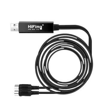 HiFing USB-MIDI Interface Convertidor/Adaptador de 5-PIN DIN Cable MIDI para PC/ ordenador Portátil/ Mac
