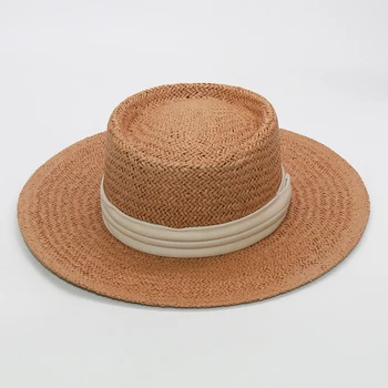 Ins Popular Par de Playa Sombrero de las Mujeres Vestido de las Señoras de la Tapa de Verano de Protección UV Sombreros de Hombre del Tea Party Hats Wholesale S1173