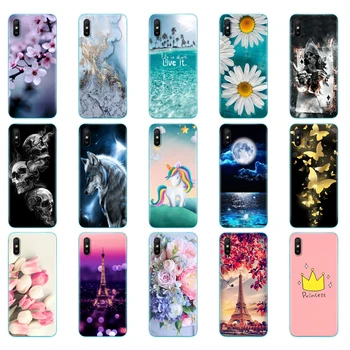 For xiaomi redmi 9A back Silicon Case Back Cover Phone Cases For redmi 9A Soft Case 6.53 inch funds ise bumper coque Cat Flower
