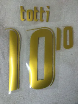 2006 Italia De Oro Nameset #13 Nesta Totti Cannavaro Nameset Impresión Que Acuden Personalizado Personalizar Cualquier Número Nombre De Fútbol Parche Insignia