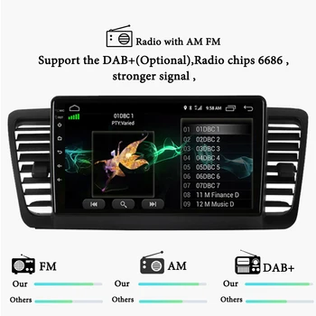 4G LTE IPS DSP Android 10 6G+128 GB de Radio de Coche Multimedia Grabadora de Cinta Para el Subaru Legacy Outback 2003 - 2009 GPS de Navegación Estéreo