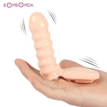 Dedo, Vibradores Juguetes Sexuales Para La Mujer Estimulación Del Clítoris Cepillo Vibrador De Dedo De La Manga Masaje De Punto G Vibrador Sexo Adulto Productos