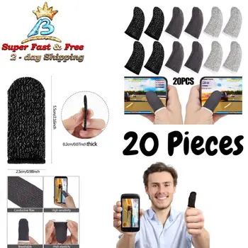 20pcs Juegos Dedo Manga SweatProof Juego de Controlador de Dedo de la Cubierta Guante Para PUBG Juego para Móviles de Pantalla Táctil de la Elasticidad de Montaje