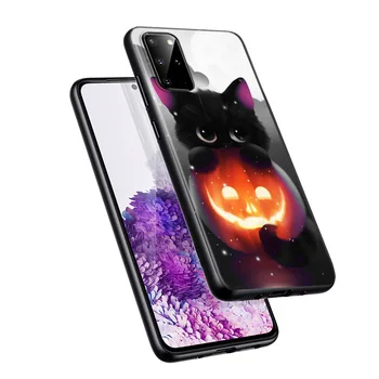 Halloween Lindo Gato para Samsung Galaxy S20 FE Plus Ultra Nota 10 Lite A91 A81 A71 A51 A42 A21S 4G 5G caja del Teléfono