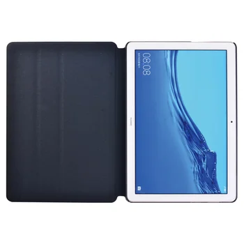 Soporte del cuero de la Cubierta del Caso para Huawei MediaPad T5 10 10.1 pulgadas Anti-caída Negro a prueba de Golpes funda para Tablet + Teclado Bluetooth