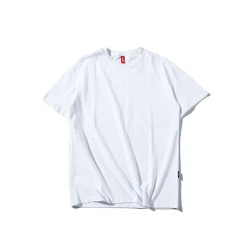 Soild de Manga Corta T-shirt para Hombre 2021 Verano Blanco Suelto Tops O-cuello Clásico de la Moda Camisetas para Hombres Ropa