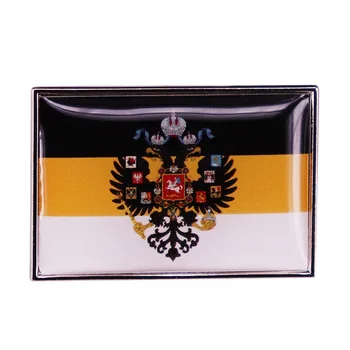 La Rusia Imperial Nacional de la Insignia de la Bandera negro amarillo blanco Doble Águila del Imperio ruso de Banderas Bandera del Pin de la Solapa de la Broche