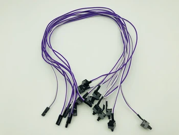 10PCS Cables de la Placa madre de Escritorio de PC de la Computadora Caso de Reinicio Botón de encendido SW Interruptor Cable de Alimentación Cable de Re-iniciar el Cable del Interruptor para la Minería de