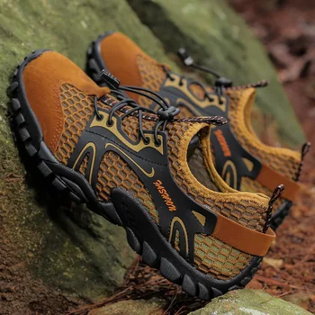 2021 sandalias de hombre antideslizante transpirable de vadeo creek zapatos casual de verano senderismo de malla al aire libre de los zapatos de gran tamaño 38-50 tamaño de los zapatos