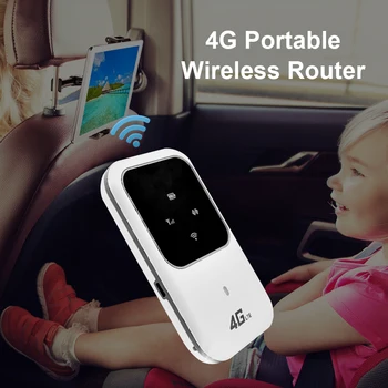 4G Router Inalámbrico LTE de Coche Portátil de banda ancha Móvil de Bolsillo 2.4 G Wireless Router 100Mbps Hotspot SIM Desbloqueado WiFi del Módem