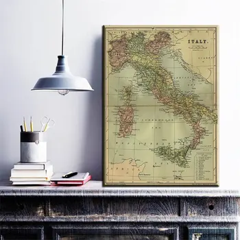 2019 Cuadros 1Pc de la venta Caliente de la Palabra Mapa de Italia, País en el Mapa Moderno de la Decoración casera de la Pared Imagen de la Lona de Arte Hd de Impresión de la Pintura Establecer Unf