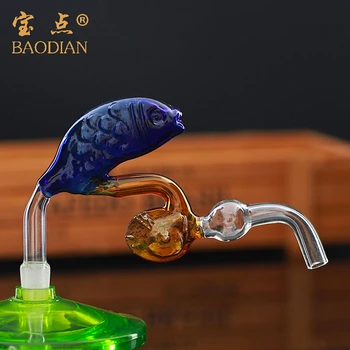 Creativo accesorios de vidrio, paja tubo titular de la pipa de agua para fumar marihuana f