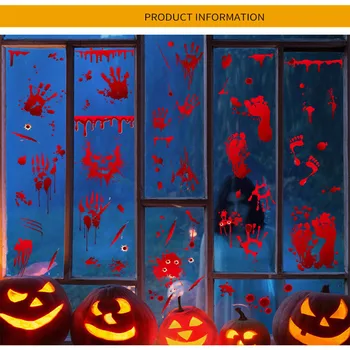 Halloween de miedo cráneo etiqueta de la ventana de la sala de estar decoración de la decoración de halloween fantasma festival de la decoración puntales de halloween de calavera