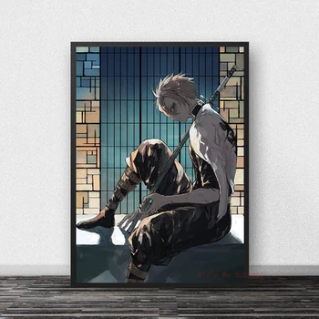 Lienzo de Arte de Pintura Anime Japonés Demon Slayer Póster Imprime las Imágenes de la Pared para Vivir Decoración de la Habitación de Decoración para el Hogar