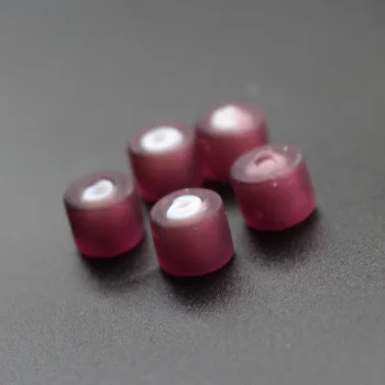 30Pieces /lote de 8 mm*6mm hechos a Mano de cristal de Murano perlas de perlas de Tubo de color Púrpura de la joyería &DIY
