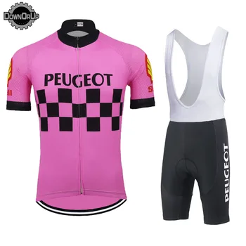 NUEVO Retro jersey de ciclismo hombres 9D gel transpirable de la almohadilla de la parte superior del equipo de bicicletas ropa de verano Maillot ciclismo de toda una Variedad seleccione
