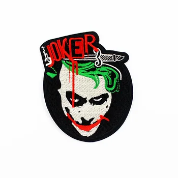 La moda Joker Parches Bordados de Hierro en la Creatividad de la Insignia de Pegatinas Apliques de Rayas de la Tela de la Mochila de Decoración