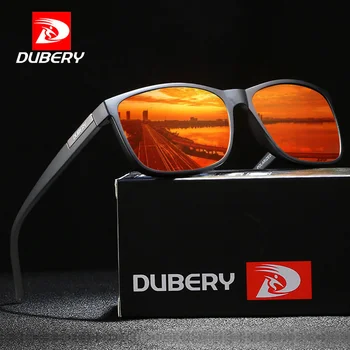 DUBERY Hombres Plaza UV400 Gafas de sol Polarizadas Espejo de Conducción Gafas de Marca de Diseñador de la Vendimia Retro de Gafas de sol de la Pesca Gafas de Tonos