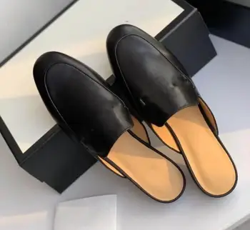 Mitad Negro, Zapatos De Los Hombres Zapatos De Cuero De Los Hombres De Las Mulas, Casual Zapatos De Los Hombres De La Moda De Sapato Social Masculino Moccasin Mujer Chaussure 2020