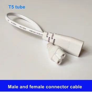 10pcs/lot T5LED Lámpara de Doble punta para Conectar un Cable de 2 hilos de Macho-hembra junta a Tope 2-Tapón del orificio de 8 palabra Esquina de Extensión de Cable de Alimentación