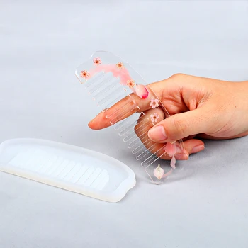 3D Transparente Peine Molde de la Joyería de Resina de moldeo de DIY Molde de Silicona Peine de Moldes Artesanales de Maquillaje AccessoriesCY