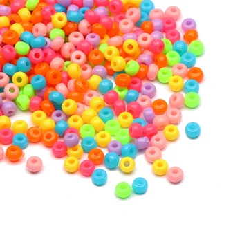3*5 mm Mixta de Acrílico de Colores Espaciador Perlas Redondas Sueltas Semilla de Perlas Para la Joyería de Bricolaje Pulsera hecha a Mano Collar de Accesorios