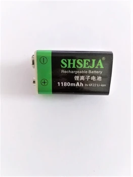 6pcs/lot SHSEJA Constante del voltaje de 9V 1180mAh la batería de litio recargable USB de polímero de litio de detector de metal de la batería recargable