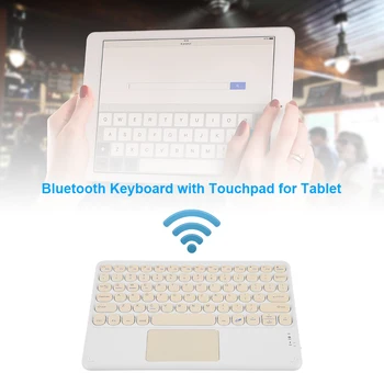 Mini Tablet con Teclado Bluetooth Inalámbrico Ultra-delgada para iPad Tablet PC del panel táctil de la Ronda de Teclas de Diseño Ergonómico