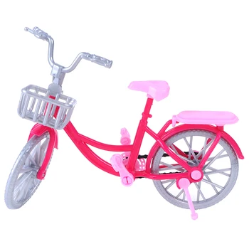 1pc Dollshouse Mini Bicicleta Modelo de Moda Hermosa Bicicleta Bicicleta Desmontable para Muñecas de la Colección de Accesorios de los Juguetes para los niños