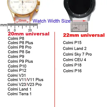 Pulsera de silicona Para Colmi P8 Plus Pro Se P9 V31 V11 V23 Pro Terra de la Pulsera de la Correa 20mm Reloj Inteligente de la Banda de Reemplazo de la Correa de reloj