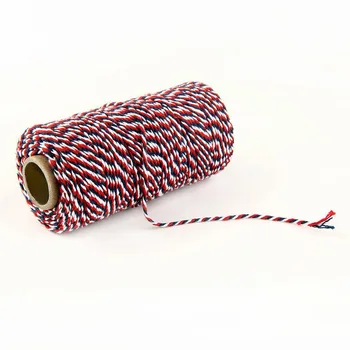 80m de Embalaje del Regalo del Algodón de los Cables de la Cuerda para la Decoración del Hogar, Panaderos Cordel Cadena hecha a Mano DIY Costura de Ropa de Artesanía de Navidad de Tela
