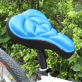 Sillín de la bicicleta de la cubierta suave y duradero antideslizante de bicicletas cojín del asiento de la cubierta del asiento cojín de bicicleta de montaña cómodo multicolor
