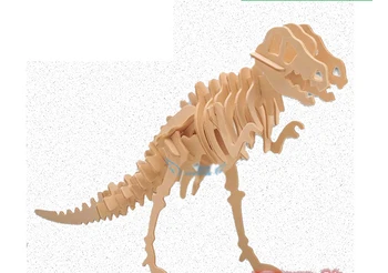 FÓSILES de BLOQUES de MADERA Dinosaurio Tyrannosaurus la Construcción de Mundo de los Dinosaurios con Figuras de Animales del Parque de Ladrillos de Juguetes para los Niños Regalo