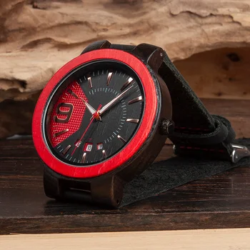 PÁJARO BOBO de los Hombres del Reloj de Moda Masculina de Sándalo Rojo Quarzt reloj de Pulsera, Hombres Relojes Vestido de reloj de Pulsera De 2020 parte Superior de la Marca