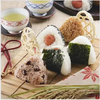 Nuevo 2 PCS Práctica de la Cocina Bento Decorar Sushi Onigiri Molde de Alimentos de Prensa de la Forma Triangular de Arroz Fabricante de la Bola Transparente Herramienta de BRICOLAJE