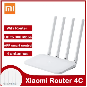 Xiaomi Mi Router WIFI 4C módem WiFi de 2.4 GHz 300Mbps 4 Antenas de la APLICACIÓN de Control de Routers Inalámbricos Repetidor Extensor de la Oficina en Casa