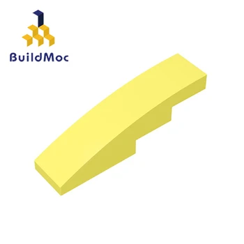 BuildMOC Ensambla Partículas 11153 Pendiente de la Curva 4 x 1 Para la Construcción de Bloques de Piezas de DIY iluminar bloque de ladrillos Educativos Juguetes de regalo