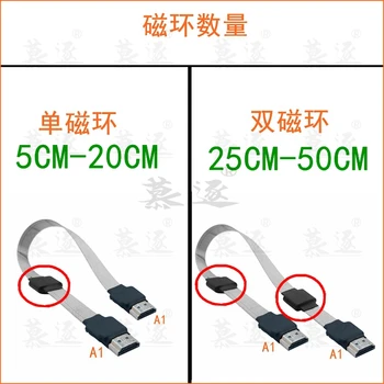 A4 Magnético Anti-interferencia FPV compatible con HDMI Hembra a Mini Micro HDMI Macho HDTV FPC Cable Plano para HDTV Multicopter
