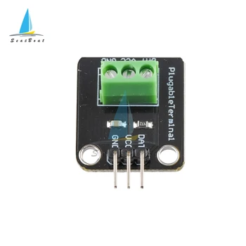 Sensor de Temperatura DS18B20 Kit de Módulo Impermeable de 100CM Sensor Digital de Cable de la Sonda de Acero Inoxidable Adaptador de Terminal Para Arduino