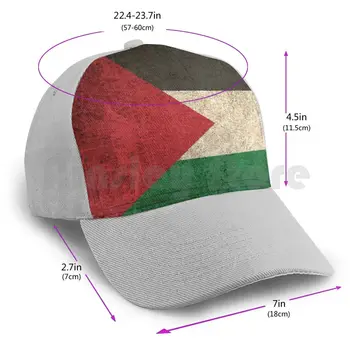 La Vieja Y Desgastada Apenado Vintage De La Bandera De Palestina Gorra De Béisbol Ajustable Snapback Gorras Hip Hop Vintage Banderas Palestinas De Edad