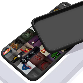 Cubierta de Silicona negro Vengadores de Marvel Para el Xiaomi Redmi Note 10 10 9 9 Pro Max 9T 8T 8 7 6 5 Pro 5A caja del Teléfono