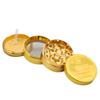 50MM Moneda de Oro de Forma 4 Capas de Aleación de Zinc de Tabaco de Malezas molino para Hierbas Especias Molino de Hierba arco iris de la Amoladora de la Hierba de Fumar Accessaries
